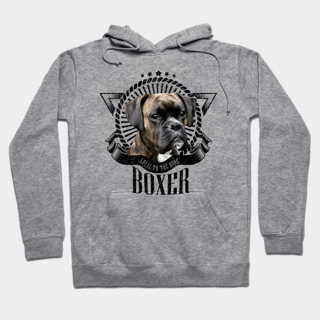 Boxer dog Hoodie by Nartissima